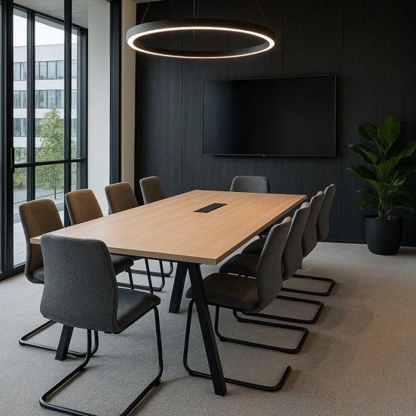 Stijlvolle vergaderruimte met minimalistisch design